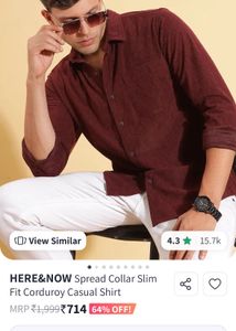 Maroon Casual Shirt
