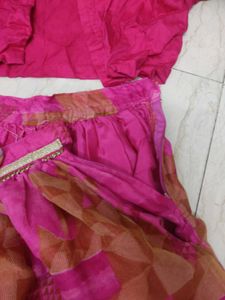 Vibrant Pink Ethnic Lehenga Choli Set