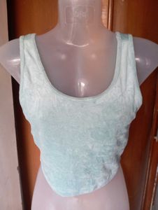 Mint Green Cropped Tank Top