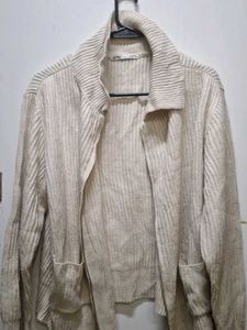 Beige Knit Cardigan