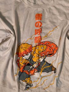 Crop Zenitsu White T Shirt