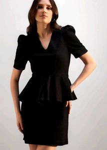 Chemistry Chic Black Peplum Dress