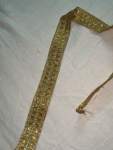 Gold Embellished Fabric Border