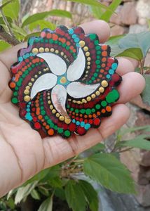 Handmade  Dot Mandala  Magnet-High Gloss Resin