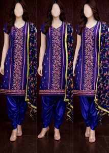 Embellished Navy Blue Patiala Suit❤️