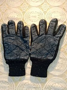 Denim Style Winter Driving Gloves