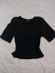 Black Short Sleeve Top