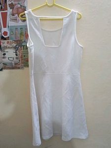 White Sleeveless Mini Dress