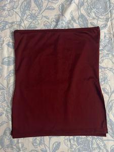 Maroon Strapless Tube Top