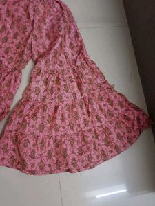 Pink Floral Print Palazzo Pants