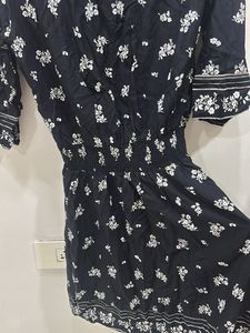 Chic Black Floral Mini Dress