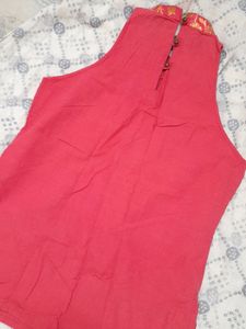 Y2K DESI SHORT KURTI HALTER NECK TOP