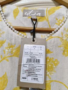 Branded  new Yellow Floral Print Kurta