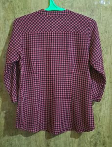 Kraus Red And Black Check Top Shirt Style