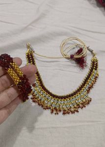 Elegant Kundan & Bead Necklace Set