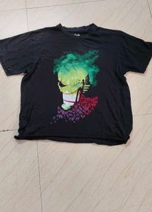 Men's Black Graphic Joker T-Shirt