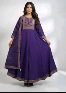 Elegant Purple Kurta Set with Dupatta