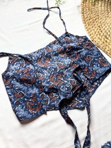 Boho Floral Print Crop Top