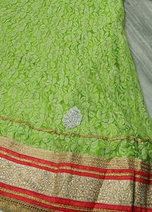 Green Embroidered Lehenga Set