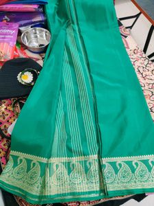 Hand-painted crepe saree