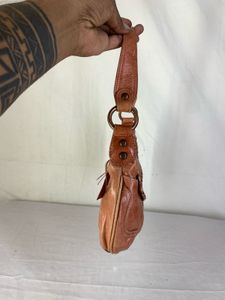 Vintage Y2K ISSAC Tan Leather Hobo Bag