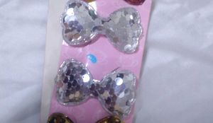 Sparkly Bow Hair Clips Set