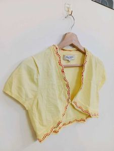 Chic Yellow Cropped Bolero