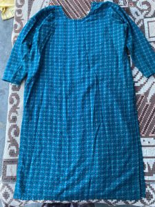 Teal Blue winter Kurta/maxy