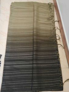Elegant Striped Saree With Sequin Blouse Piece