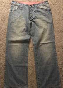 Vintage Union Jack Graphic baggy-Fit Denim Jeans