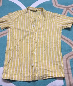Zudio yellow striped shirt 5-6 years old