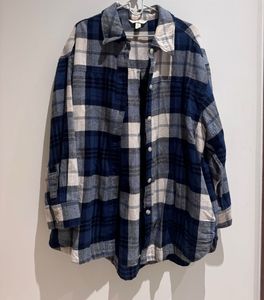 H&M - Oversized Plaid Flannel Shirt