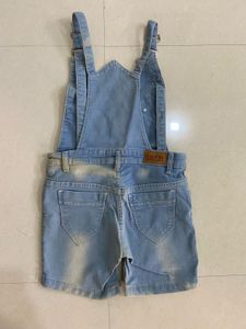 Denim Blue Dungaree with Shorts