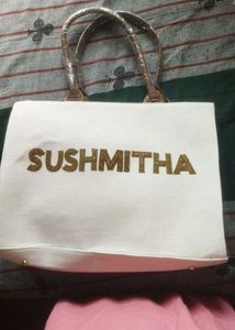 Hand Embroidery Floral Tote Bag