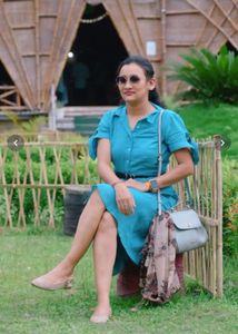Stylish Blue Striped Shirt Dress