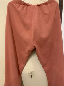 Tokyo Talkies Pink Ribbed Pants