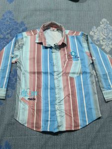 Striped Button-Up Shirt for boy size 4 years