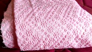 Baby Pink Chikankari Fabric