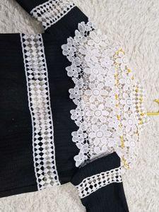Elegant Black &amp; White Cardigan Jacket