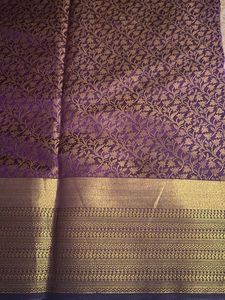 Banarasi-weave synthetic brocade sari