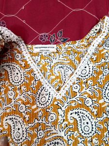 Short Beautiful Sageri Print Kurta