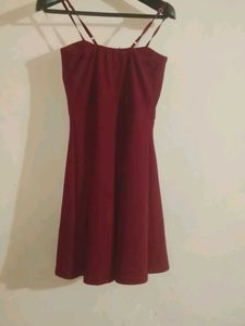 Elegant Maroon Mini Dress