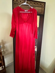 A Long Night Dress With Robe