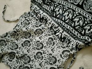 Beautiful Long Cotton Frock ..With Kalankari Print