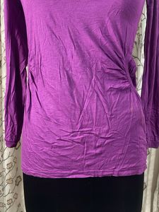 Purple Long Sleeve Tunic Top
