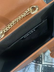 Brown Faux Leather Crossbody Bag