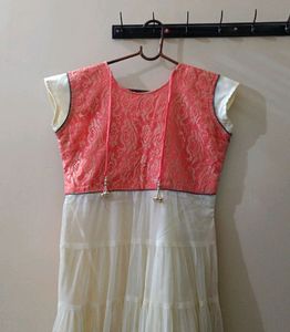 Full Netted Designer Anarkali Kurta With Bottom