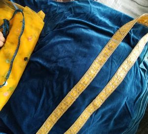 Velvet Fabric With Net Dupatta