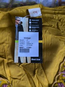 Embroidered Yellow Kurta Set