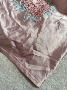chatpata  Satin top with Floral Embroider